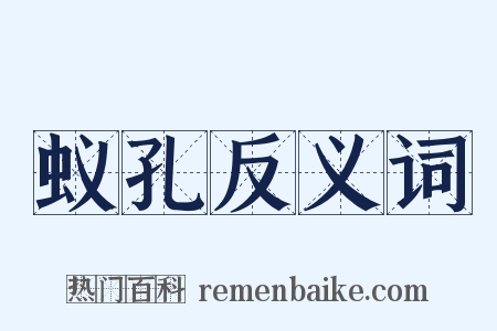 蚁孔反义词是什么意思的图片